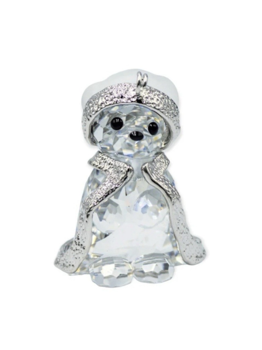 2006 Swarovski Kris Bear Christmas Ornament In Hat & Cape 8700000